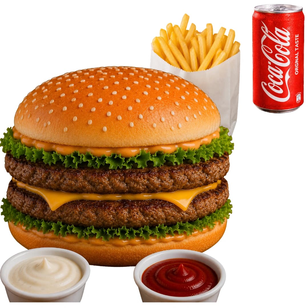 Beef Mega Burger Combo