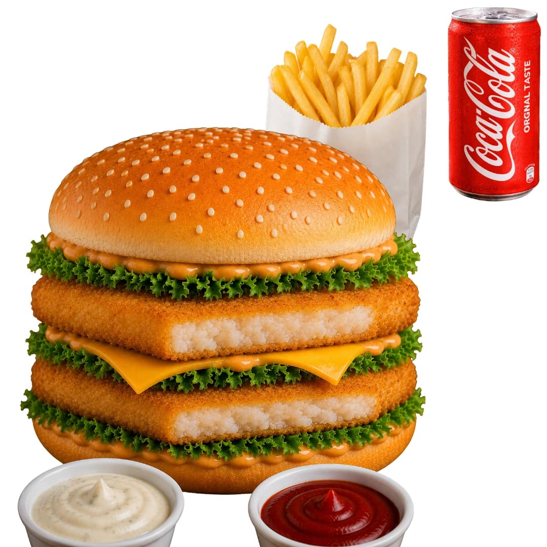 Fish Mega Burger Combo